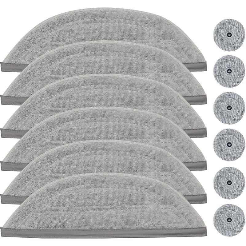 12 pièces de rechange de lingettes pour Roborock S8 MaxV Ultra - Comprend 6 paquets de grandes lingettes, 6 paquets de petites lin - Forehill