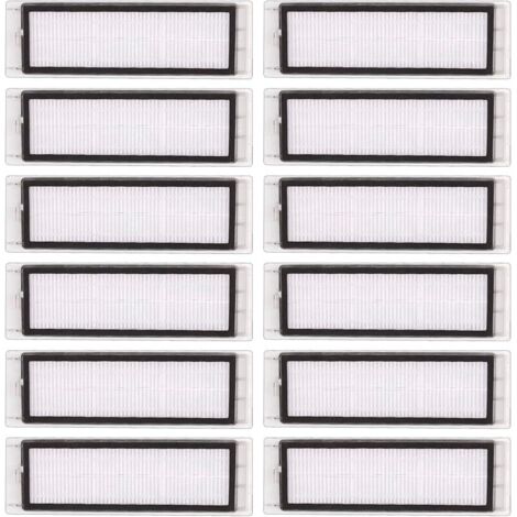 FOREHILL (12 pièces) Filtre HEPA de remplacement compatible avec Roborock S6 Pure S6 E4 S4 Max S6 MaxV S5 S5 Max S4 E2 E3 E4 E5 E20 E25 E35