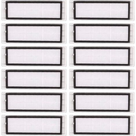 FOREHILL (12 pièces) Filtre HEPA de remplacement compatible avec Roborock S6 Pure S6 E4 S4 Max S6 MaxV S5 S5 Max S4 E2 E3 E4 E5 E20 E25 E35