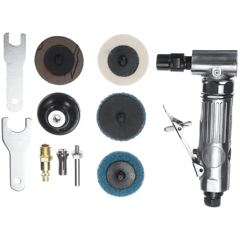 Image of FOREHILL 1/4 Zoll Druckluft-Winkelschleifer, Mini 90 Grad Druckluft-Schleifmaschine