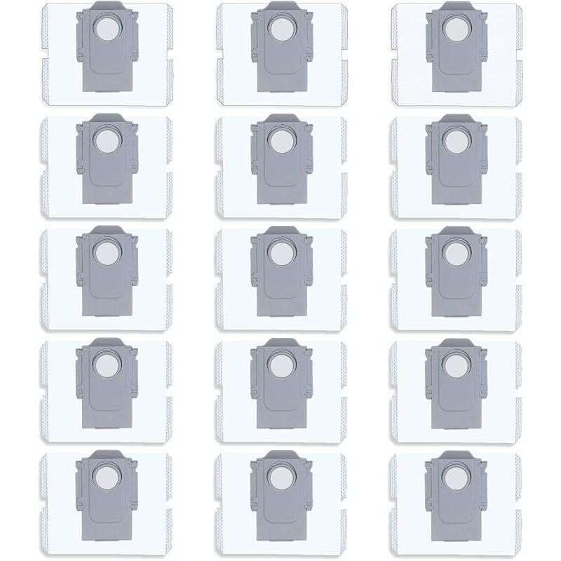 FOREHILL (15 pièces) Q5 Pro+ Sacs de rechange pour Roborock Q5 Pro+/ S7 Max Ultra/ Q7 Max+/ S8+/ S8 Pro Ultra/ Q8 Max Max+/ Q5 Q5+/ Q7 Q7+