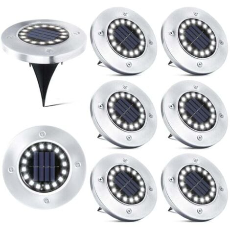 Lot De 2 Spots Solaires D'extérieur, [52 LED/3 Modes] 2 En 1 Projecteurs Solaires De Paysage Lampes De Securite Solaires Appliques Murales Etanches Ip65 Pour Allee Allee De Jardin