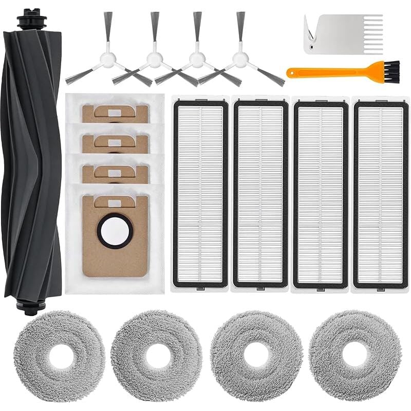 Forehill - 19 Accessoires pour Dreame L10s Ultra / L10 Ultra / L10 Prime/Xiaomi X20+ Pièces de Rechange avec 1 Brosse Principale 4 Sac Aspira