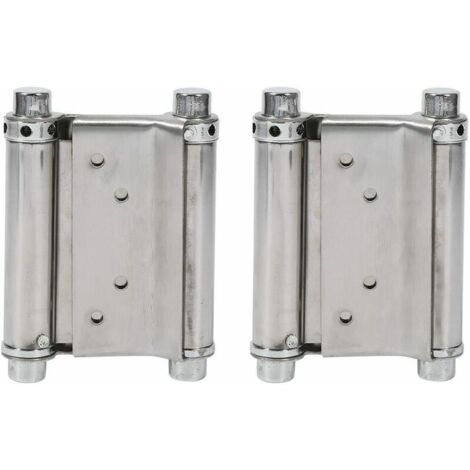 FOREHILL 2 pezzi cerniere a molla a doppia azione in acciaio inox cerniere per porte berlina cerniere per porte a battente, capacità di carico fino a 15 kg