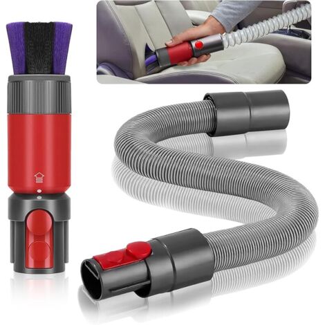 FOREHILL 2 Pices Brosse Anti-Rayures pour Dyson Aspirateur Kit, pour Dyson v7 V8 V10 V11 V15 Accessoires, avec Tuyau extension Flexible, pour Universel Accessoires Aspirateur, Dpoussirage