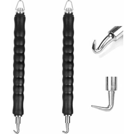 FOREHILL 2PCS Torsadeuse de Torsion de Fil, Lieur Automatique Fil Fer pour Barre d'armatureen, Twister Crochet Droits et Torsadeuse de Fil Courbes Outils