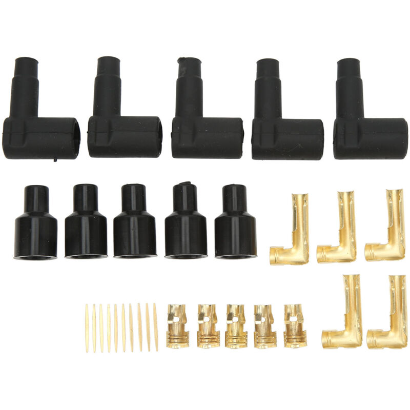 Image of FOREHILL 30er-Packung Schwarze Gummi-Zündspulenkabelanschlüsse für 6-10 mm Kabel
