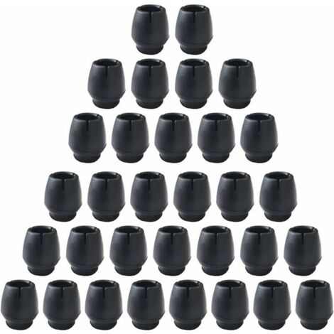 FOREHILL 32 Stück Silikon-Antirutschkappen für Tisch- und Stuhlbeine, Stuhlbeinschoner für runde Möbelbeine, Schwarz (12-16 mm)