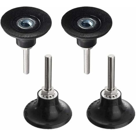 FOREHILL 4 pezzi di dischi lucidanti da 50 mm, supporto per dischi abrasivi, mandrino per lucidatura con gambo da 1/4", supporto per dischi rotondi a cambio rapido per utensili rotanti