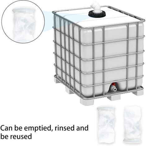 FOREHILL 45° IBC-Filter mit Deckel, 163 mm Nylon-Regenwasserfilter, waschbar mit Deckel für DN 150 IBC-Regenwassertank