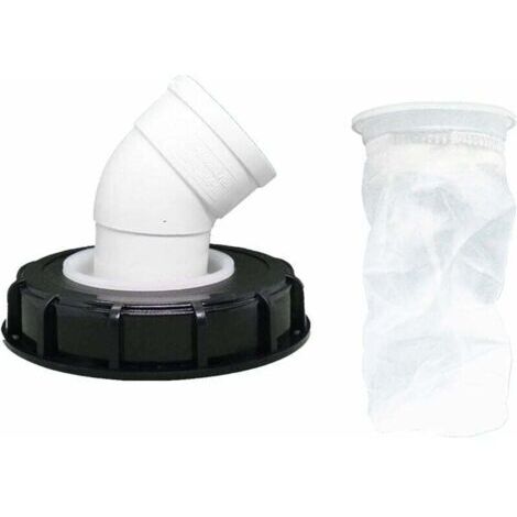 FOREHILL 45°Filtre à Couvercle IBC, Filtre à Eau de Pluie en Nylon 163 mm, Lavable avec Couvercle pour réservoir d'eau de Pluie IBC DN 150