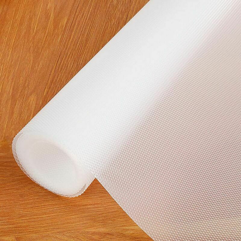 60cmx500cm Tapis Fond de Tiroir Antiderapant Non-adhésif diy Tapis de Refrigerateur Placard Etagere Frigo, eva Plastique Protection pour Meuble
