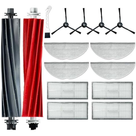 FOREHILL Accessoires de rechange pour robot aspirateur Roborock S8/S8+/S8 Plus/S8 Pro Ultra, 2 brosses principales, 4 brosses latrales, 4 chiffons de nettoyage, 4 filtres
