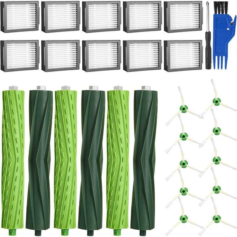 Accessoires de Remplacement pour iRobot Roomba i/e/j Série i7 i7+ j7 j7+ i3 i3+ i4 i4+ i6 i6+ i8 i8+ E5 E6,Pièces rechange pour Ro - Forehill