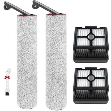 FOREHILL Accessoires pour Dreame H12 Pro / H12 Dual / H13 Pro Pièces de Rechange pour aspirateur Eau et poussière, 2 Brosse rotative + 2 filtres Hepa + 1 Brosse