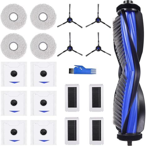 FOREHILL Accessoires pour ECOVACS DEEBOT N30 PRO Omni Aspirateur, 1 Brosse Principale, 4 FOREHILL, 4 Brosses Latrales, 4 Filtres HEPA, 6 Sacs Poussire, 1 Outil de Nettoyage