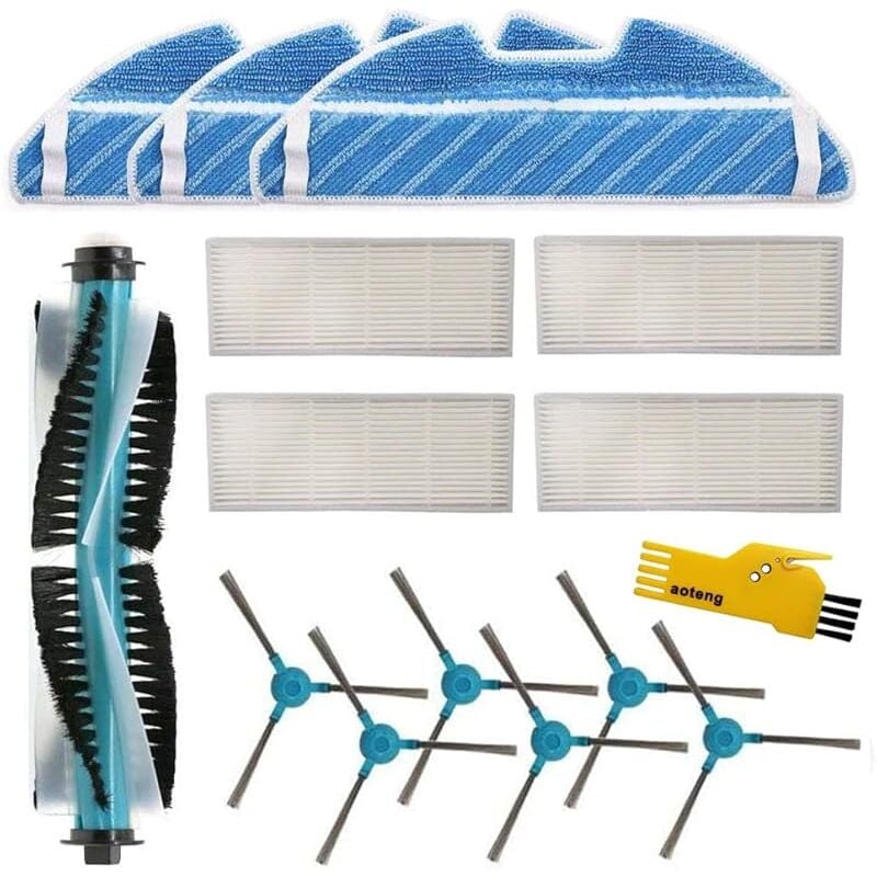 Accessoires pour Robot Aspirateur Cecotec Conga 1490 Pièces Détachées Pack de 1 Brosse Principale, 4 Filtres Hepa, 6 Brosses Latér - Forehill
