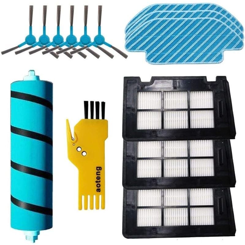 Accessoires pour Robot Aspirateur Cecotec Conga 4090 5090 Pièces de Rechange Pack de 1 brosses principales, 3 filtres Hepa, 6 bros - Forehill
