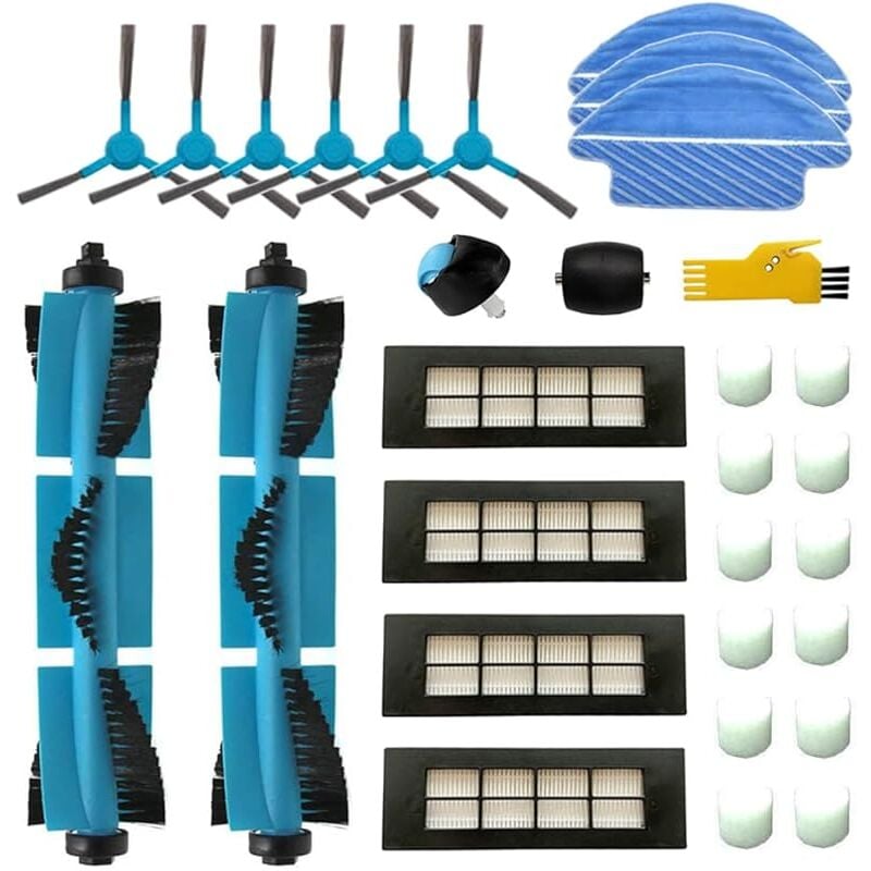 Accessoires pour Robot aspirateur Cecotec Conga Excellence 3090 Pack de 1 Brosse Principale 4 Filtres Hepa 8 Brosses latérales 3 v - Forehill