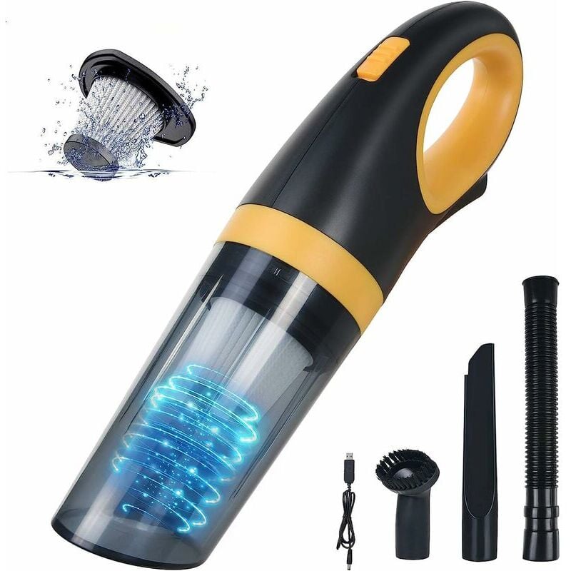 Forehill - Aspirateur Voiture,Aspirateur a Main sans Fil,Portable 120W 8500PA,Rechargeable