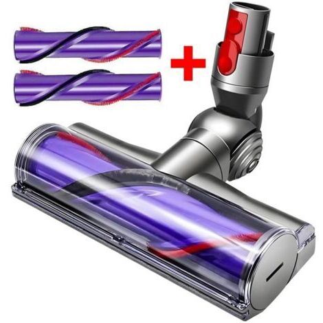 Forehill – Brosse à moteur pour aspirateur Dyson V7 V8 V10 V11 V15 – Aspiration puissante 50W – Nettoyage sols durs et tapis – Livrée avec 2 brosses rouleau