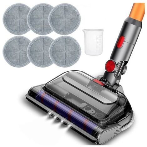 FOREHILL Brosse Turbo motorisée Lave-vaisselle compatible pour Dyson V7 V8 V10 V11 V15 Aspira et Lava Convient pour sol en marbre en bois, y compris chiffon en microfibre