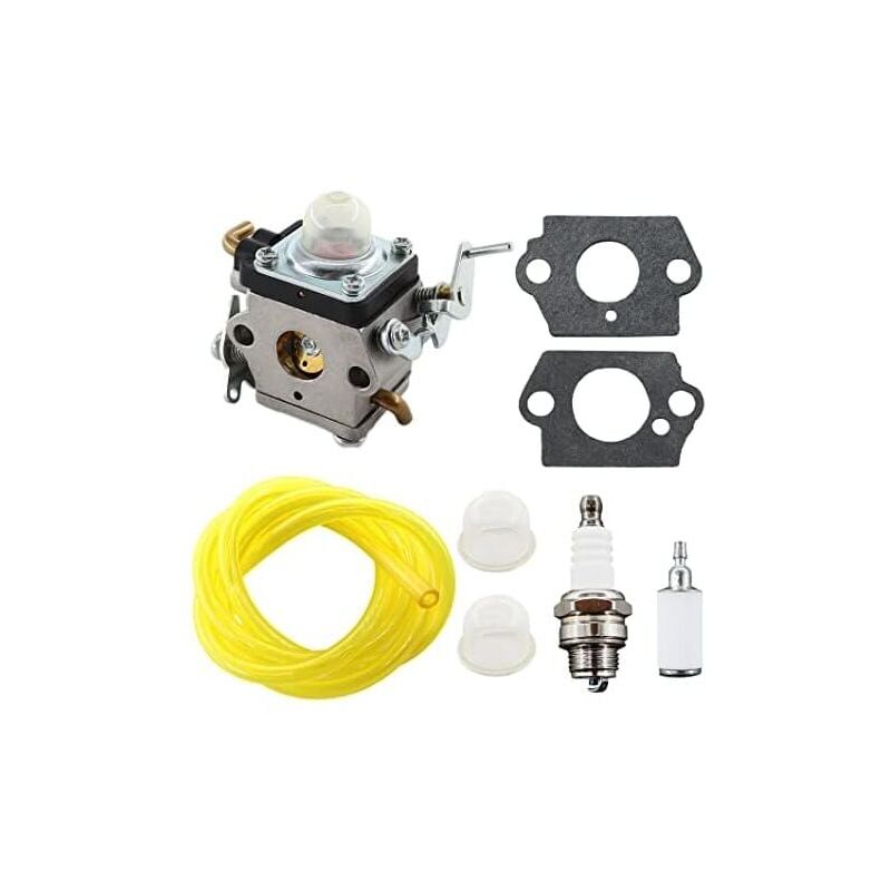 Forehill - Carburateur 122 avec Bougie dallumage Tuyau Carburant for Husqvarna 122C 122LDX 122LK 22cc 574386701 581734301 coupe-fil important Filtre