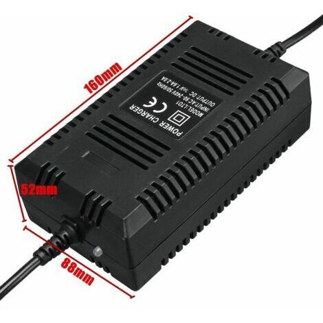 Forehill – Chargeur de batterie 36V pour vélo, scooter, moto électrique – Sortie DC 36V 1.6A-2.0A – Compact 160x88x52mm