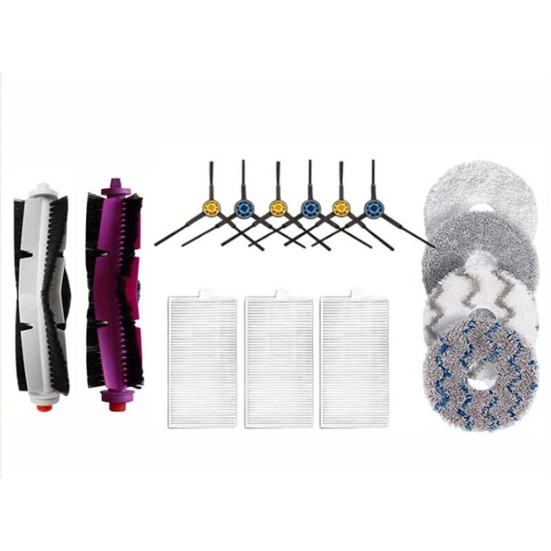 Forehill - Convient pour Midea W11 petite boîte blanche accessoires de robot de balayage brosse latérale rouleau brosse filtre sac à poussière
