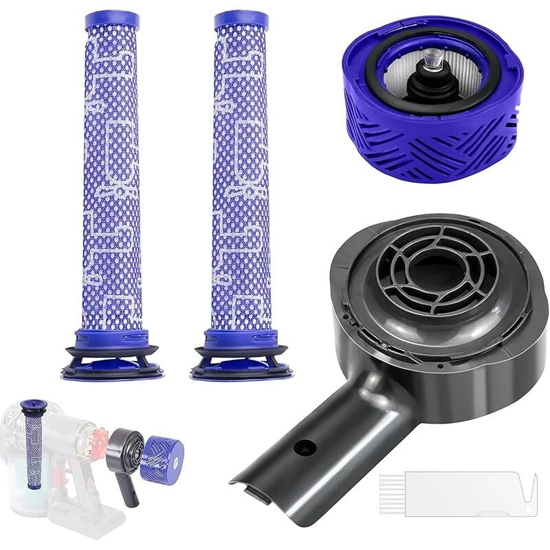 Couvercle arrière du moteur + filtre hepa arrière + remplacement du jeu de filtre pour Dyson V6 DC58 DC59 DC61 DC62 DC74 Accessoir - Forehill