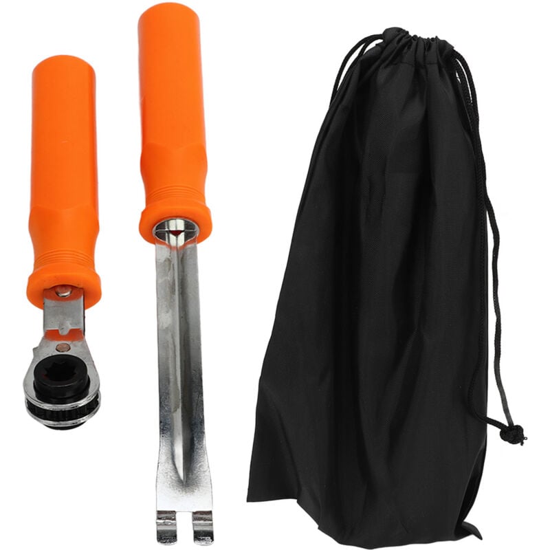 Forehill - Ensemble d'outils de réglage automatique du jeu, 2 pièces, outil de libération d'extrémité de fourche, clé à cliquet carrée double pour
