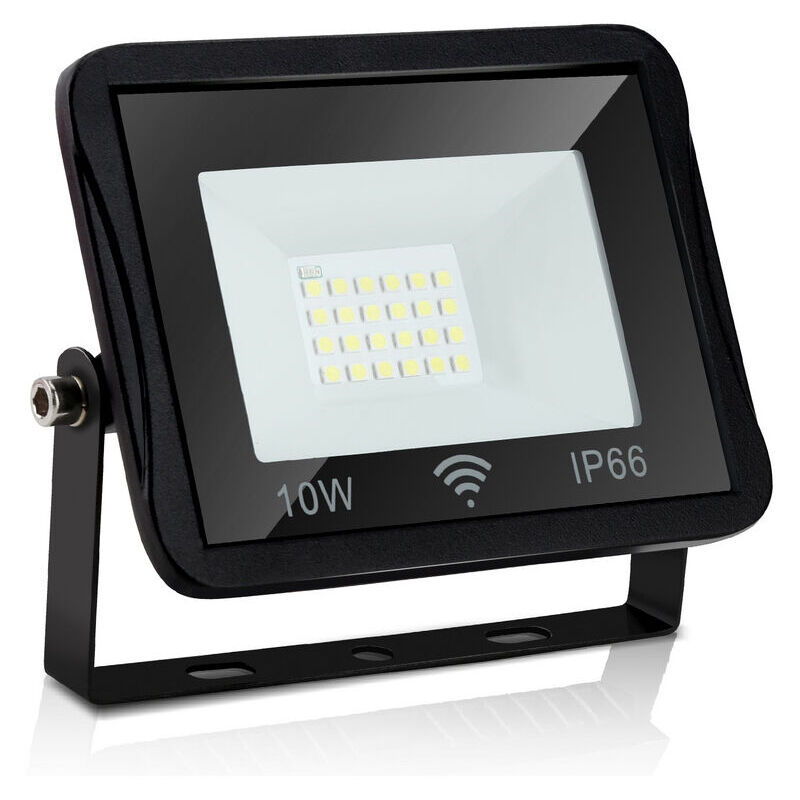 Hengda Projecteur led 10W Noir détecteur de mouvement Blanc chaud 3000K - Forehill