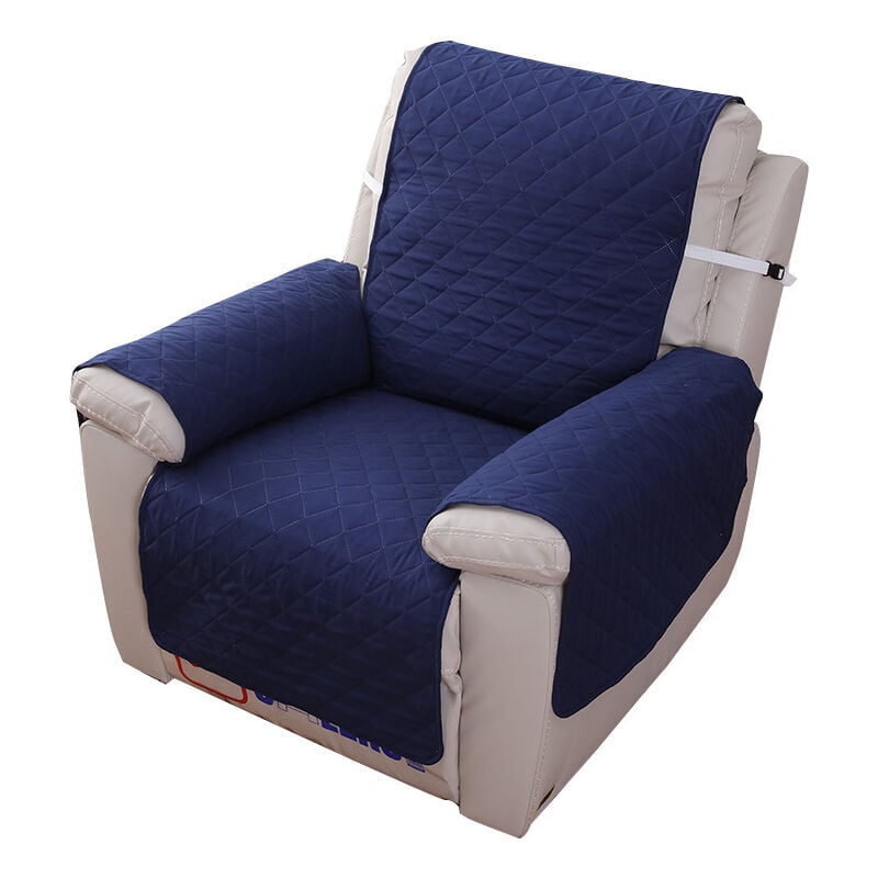 Housse Fauteuil Relax 1 Place, Housse de Canapé Protecteur Inclinable Imperméable pour Chambre (bleu marine 55×200) - Forehill