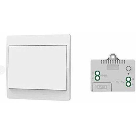 Forehill – Interrupteur sans fil autoalimenté – Étanche et sûr pour salles de bain – Télécommande jusqu'à 150m – Compatible avec toutes les ampoules