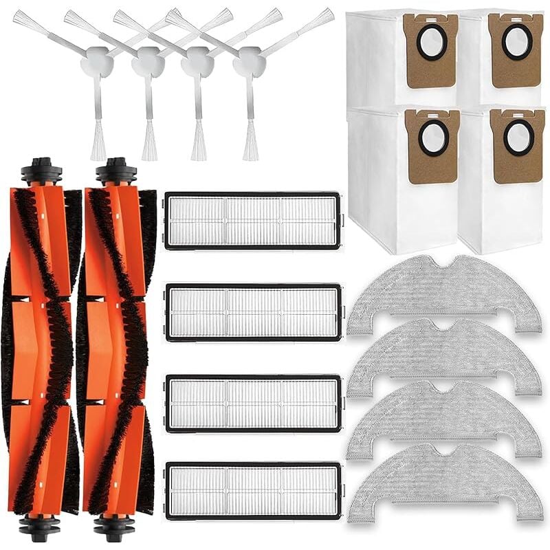 Kit Accessoires Pièces rechange pour Dreame D10 Plus RLS3D, Z10 Pro, L10 Plus Robots aspirateurs, 2 Brosses Principales, 4 brosses - Forehill