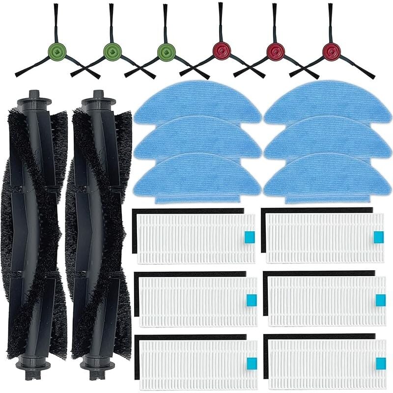 Forehill - Kit Accessoires Pièces rechange pour Lubluelu SL60D, pour honiture Q6 SE,pour Tikom L9000,L8000 Robots aspirateurs, 2 Brosses Prin