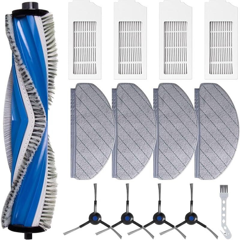 Kit accessoires pour aspirateur robot ecovacs deebot N20 / N20 Plus / N20 Pro Plus, 1 brosse principale, 4 filtres hepa, 4 Chiffo - Forehill