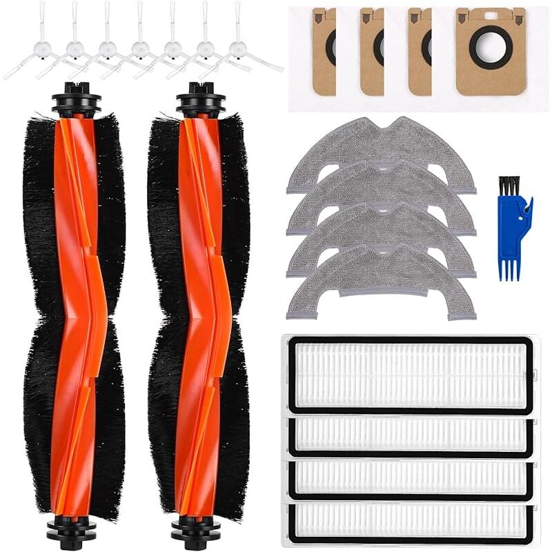 Kit accessoires pour Dreame D10 Plus/D10s Plus/L10 Plus/Z10 Pro Aspirateur, Pièces de rechange -2 Brosses Principales, 4 Filtres, - Forehill