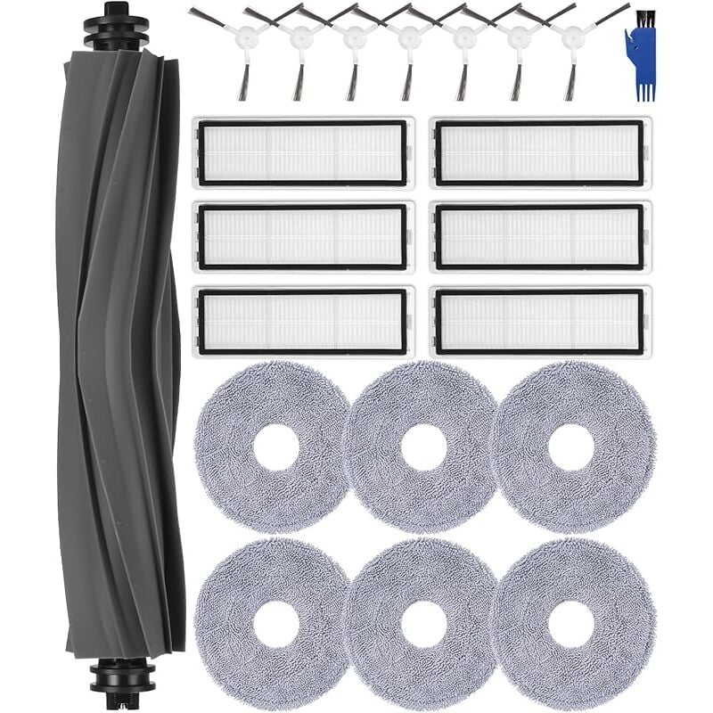 Forehill - Kit accessoires pour Dreame L10s Ultra, L10 Ultra Aspirateur,1 Brosse Principale,6 Filtres HEPA,6 Chiffon,7 Brosses Latérales, Pi