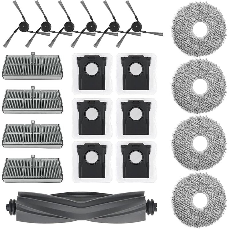 Kit accessoires pour Dreame X40 Ultra Complete / L40 Ultra, 21 pièces de rechange pour robot aspirateur Dreame X40 Ultra avec 1 b - Forehill