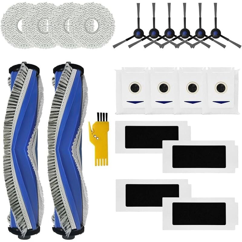 Kit accessoires pour ecovacs deebot T30 Pro Omni T30 Omni Robot Aspirateur Pièces de rechange 20 Packs 2 Brosses principales, 4 f - Forehill