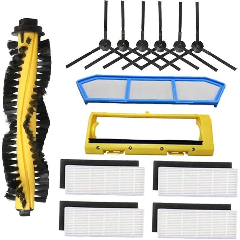 FOREHILL Kit de pièces pour aspirateur Robot ilife A4, brosse principale, filtre, brosses latérales