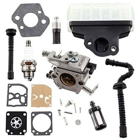 FOREHILL Kit de réparation de carburateur de Filtre à air de carburateur Fit STIHL 021 023 025 MS210 MS230 MS250 MS 210 230 250 Pièces de Rechange pour tronçonneuse Remplacer WT-286, C1Q-S11E