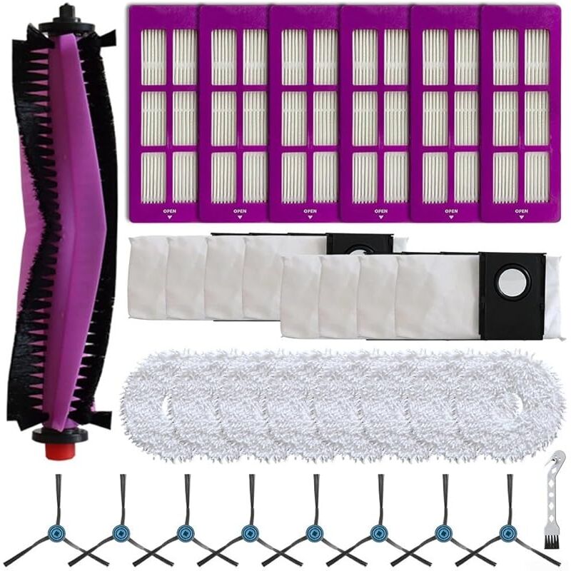 Forehill - Kit de sac à poussière avec brosse latérale principale, compatible avec Eureka J15 Pro pour aspirateur Ultra, accessoires de recha