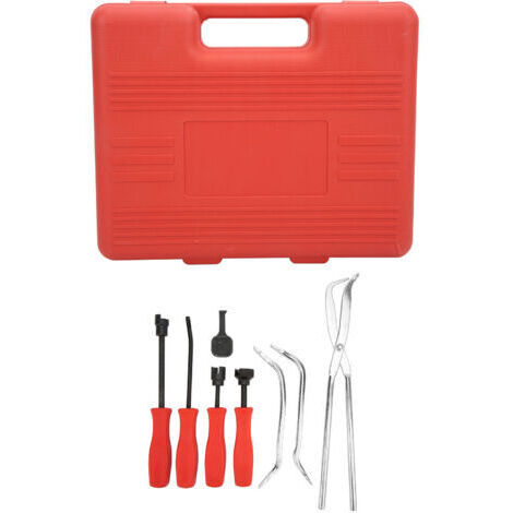 FOREHILL Kit d'outils d'extraction de frein à tambour 8 pièces, revêtement universel en acier 45 oxydé au chromate avec boîte de rangement