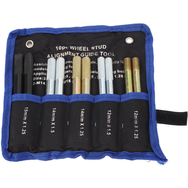 Forehill - Lot de 10 goupilles d'alignement de roue en métal, guide de positionnement, outils d'équilibrage pour changer les pneus sur les voitures