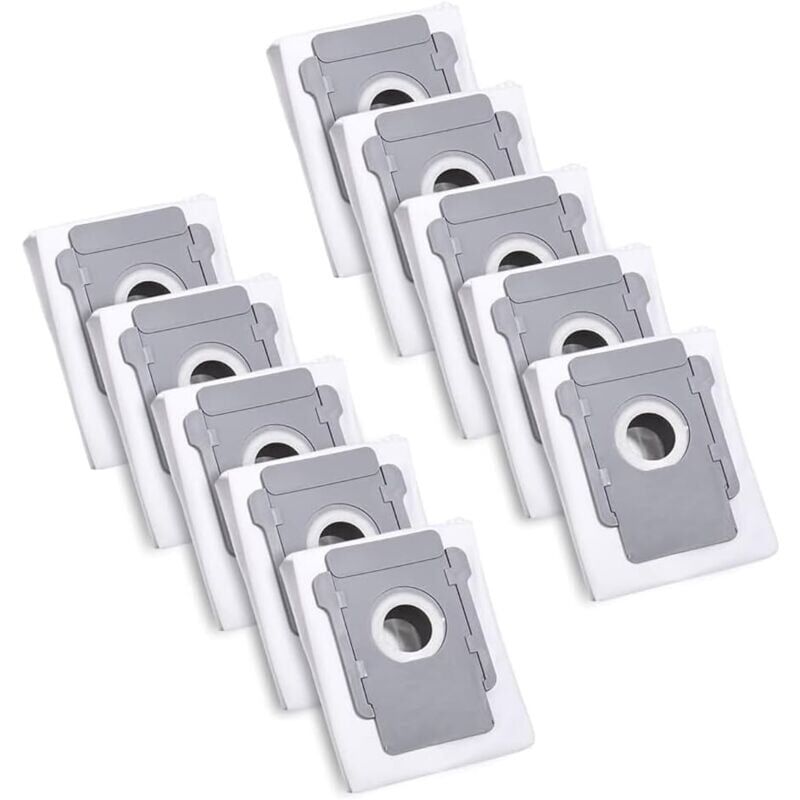 Lot de 10 sacs sous vide compatibles avec Roomba série i et j - Lot de 10 sacs sous vide pour aspirateur robot j5+ j6+ j7+ j8+ j9+ i1+ i2+ i3+ i4+