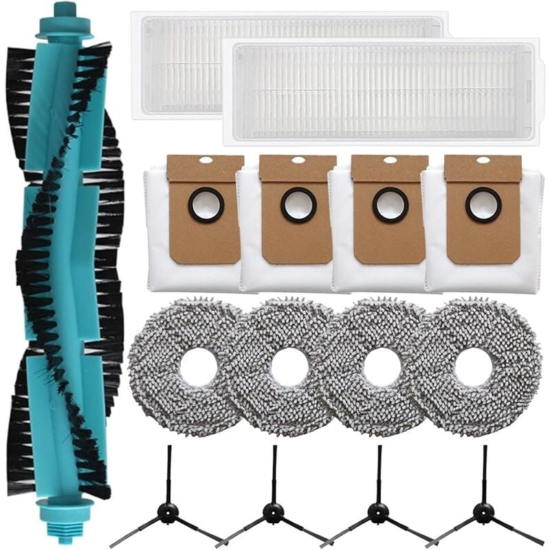 Lot de 15 pièces de rechange pour aspirateur robot Cecotec Conga 13090 Revol Home, brosse principale, brosse latérale, filtre, chi - Forehill
