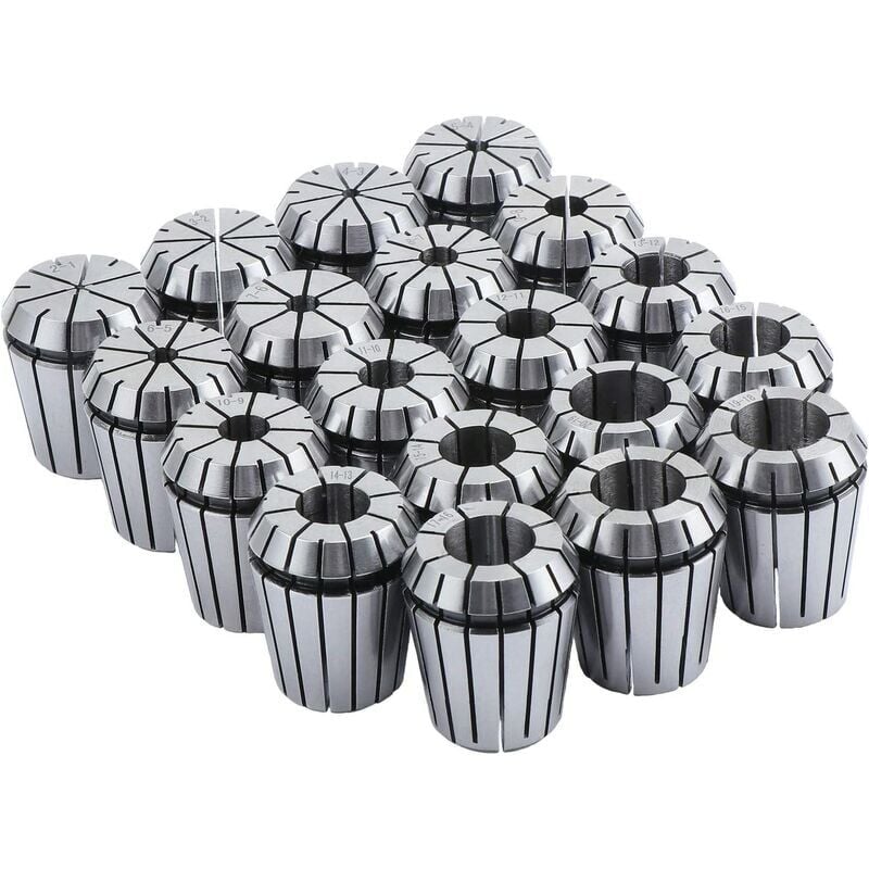 Forehill - Lot de 19 pinces à ressort de précision ER32, 2 mm-20 mm, mandrin de serrage ER32 pour outil de gravure et de fraisage cnc
