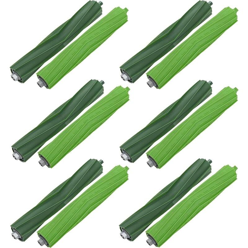Forehill - Lot de 6 Rouleaux de Brosse compatibles avec iRobot Roomba, 12 brosses en Caoutchouc de Rechange pour Roomba Série e E5 E6 E7, i